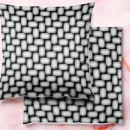 ArtzFolio Black & Grey 5 Pieces Printed Square Cushion Covers-image-82