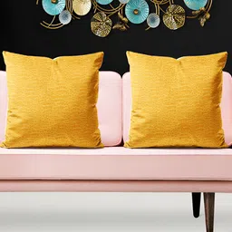 ArtzFolio Yellow 5 Pieces Abstract Printed Square Cushion Covers-image-94