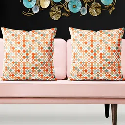 ArtzFolio Red 5 Pieces Printed Square Cushion Covers-image-30