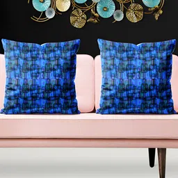 ArtzFolio Blue 5 Pieces Abstract Printed Square Cushion Covers-15