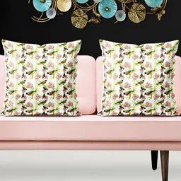 ArtzFolio Green 5 Pieces Floral Square Cushion Covers-image-57
