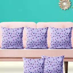 ArtzFolio Violet 5 Pieces Geometric Printed Square Cushion Covers-image-45