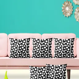 ArtzFolio Black & White 5 Pieces Abstract Printed Square Cushion Covers-image-65