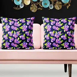 ArtzFolio Blue 5 Pieces Floral Printed Square Cushion Covers-image-55