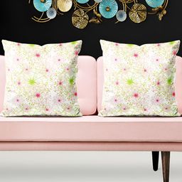 ArtzFolio White & Green 5 Pieces Abstract Printed Square Cushion Covers-image-32