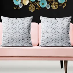 ArtzFolio Off White 5 Pieces Printed Square Cushion Covers-9