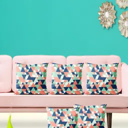 ArtzFolio Blue 5 Pieces Printed Square Cushion Covers-image-96