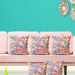 ArtzFolio Blue & Red 5 Pieces Printed Square Cushion Covers-image-75