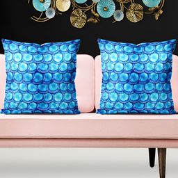 ArtzFolio Blue 5 Pieces Printed Square Cushion Covers-image-94