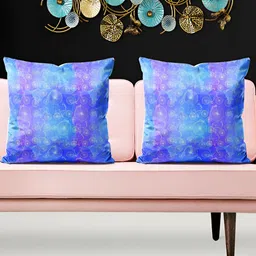 ArtzFolio Blue & Purple 5 Pieces Abstract Printed Square Cushion Covers-picture-15