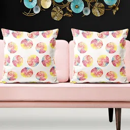 ArtzFolio White & Purple 5 Pieces Abstract Printed Square Cushion Covers-image-91