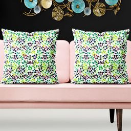 ArtzFolio Green 5 Pcs Square Cushion Covers-18