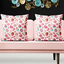 ArtzFolio Pink & Blue 5Pcs Abstract  Square Cushion Covers-image-98