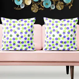 ArtzFolio White 5 Pieces Abstract Square Cushion Covers-image-15
