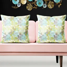 ArtzFolio Green & Blue 5 Pieces Floral Square Cushion Covers-image-100