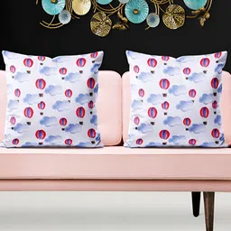 ArtzFolio Blue & White 5Pcs Abstract Square Cushion Covers-picture-47