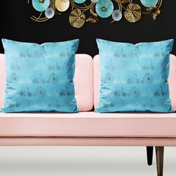 ArtzFolio Blue 5 Pieces Printed Square Cushion Covers-image-82
