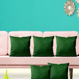 ArtzFolio Green 5 Pieces Abstract Square Cushion Covers-image-91
