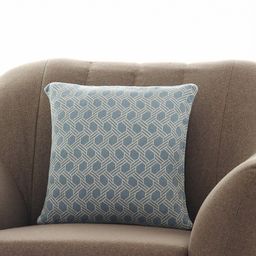 Pluchi Blue Geometric Cotton Square Cushion Covers-image-91