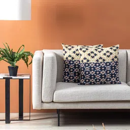 Contrast Living Black & White 2 Pieces Geometric Cotton Square Cushion Covers-image-53