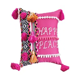 THROWPILLOW Pink & White Square Cushion Covers-image-2