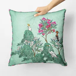 BIANCA Green & Pink Floral Square Cushion Covers-52