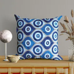 SHADES of LIFE Blue Embroidered Square Cushion Covers-24