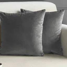 GM Set Of 2 Grey Square Cushion Covers-37