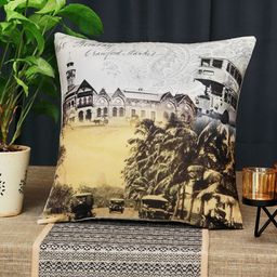 ZEBA Multicoloured & White Abstract Square Cushion Covers-25