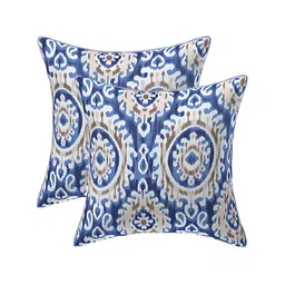 Texstylers Blue Set of 2 Square Cushion Covers-45
