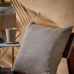 Fabindia Brown Linen Square Cushion Covers-40