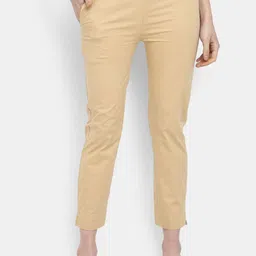 V-Mart Women Mid-Rise Classic Cotton Lycra Trousers-image-37