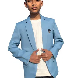 BAESD Boys Notched Lapel Collar Single-Breasted Blazers-image-12