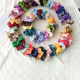 DN Creation Set of 24 Assorted Satin Scrunchies Ponytail Holders-84