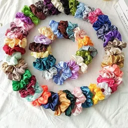DN Creation Set of 24 Assorted Satin Scrunchies Ponytail Holders-83