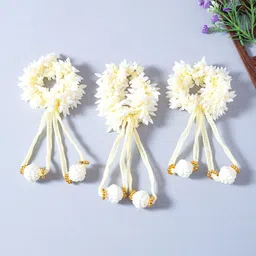 Golden Peacock Women Set Of 3 Ponytail Holders-image-28