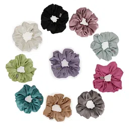 MASQ Women Multicoloured Set Of 10 Ponytail Holders-28