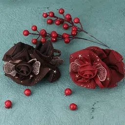 Adwitiya Collection Women Maroon & Brown Set of 2 Ponytail Holders-85