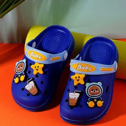 PASSION PETALS Boys Lightweight Star Embossed Clogs-image-30