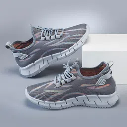 RapidBox Men Grey Printed Sneakers-image-53