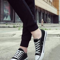 MOZAFIA Women Canvas Lace-up Casual Low Top Sneakers-47