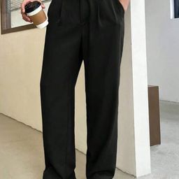 Next One Men Smart Loose Fit Easy Wash Pleated Trousers-picture-40