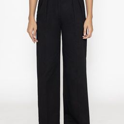 Contemponari Women Relaxed Loose Fit Pleated Trousers-image-89