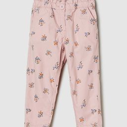 max Girls Floral Printed Mid-Rise Pure Cotton Casual Trousers-image-33