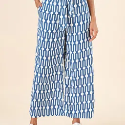 AKKRITI BY PANTALOONS Women Geometric Printed Mid-Rise Parallel Trouser-image-59