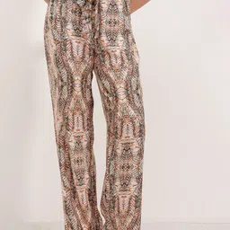 BIGDART Women Abstract Printed Mid-Rise Parallel Trousers-picture-11