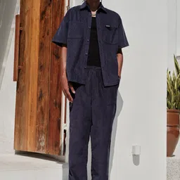 Bonkers Corner Men Corduroy Pleated Trousers-image-47