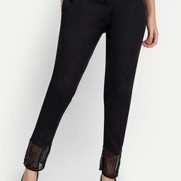 Moda Rapido Women Embellished Smart Slim Fit Culottes Trousers-picture-25