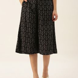 De Moza Women Printed Loose Fit Culottes-image-58