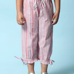 Biba Girls Off White Striped Relaxed Culottes Trousers-image-88